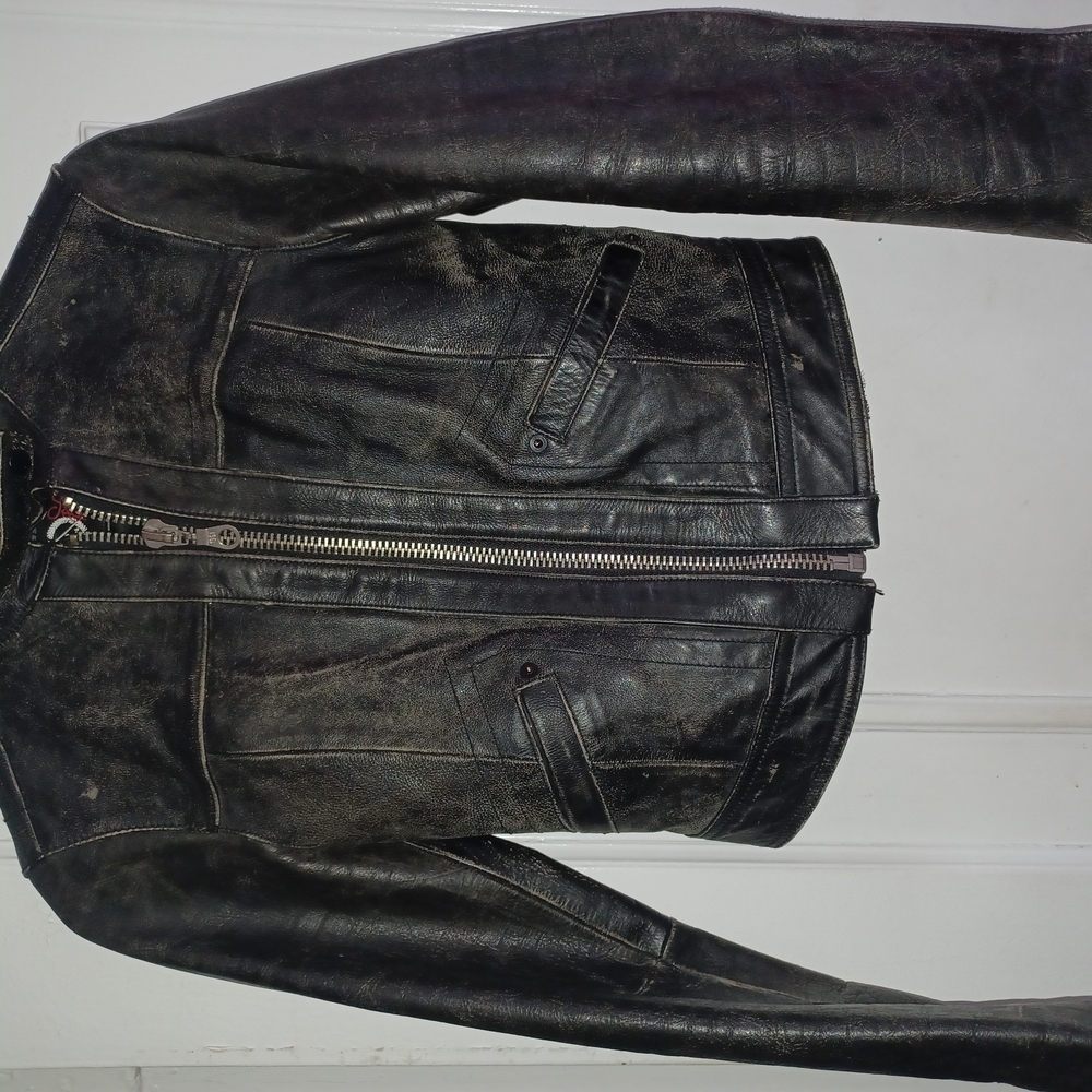 Womens Limited Edition GAP 1969 Black Leather Jacket xs